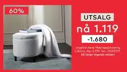 Skeidar Josefine benk, NOK 1119 tilbud