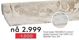 Skeidar Cave teppe 160x230cm, NOK 2999 tilbud