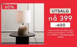 Skeidar Argao bordlampe, NOK 399 tilbud