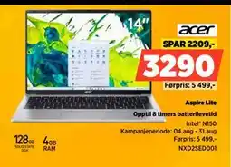 POWER Aspire Lite, NOK 3290 tilbud