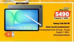 POWER Galaxy Tab S10 FE, NOK 5490 tilbud