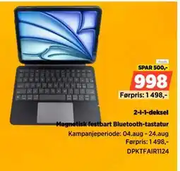 POWER 2-i-1-deksel, NOK 998 tilbud