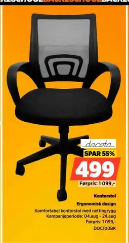 POWER Kontorstol, NOK 499 tilbud