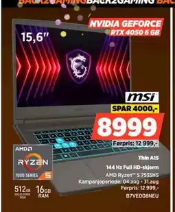 POWER Thin A15, NOK 8999 tilbud