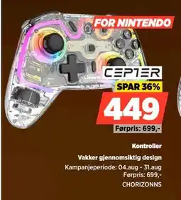 POWER Kontroller, NOK 449 tilbud