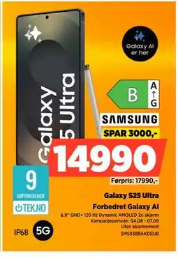 POWER Galaxy S25 Ultra, NOK 14990 tilbud