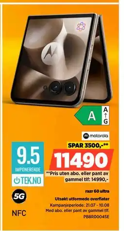 POWER razr 60 ultra, NOK 11490 tilbud