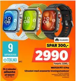 POWER WATCH FIT 4 Pro, NOK 2990 tilbud
