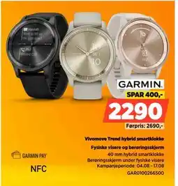 POWER Vivomove Trend hybrid smartklokke, NOK 2290 tilbud