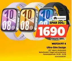 POWER WATCH FIT 4, NOK 1690 tilbud