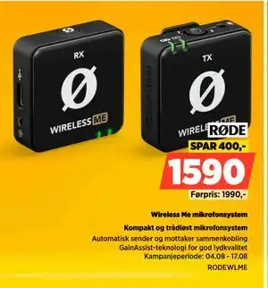 POWER Wireless Me mikrofonsystem, NOK 1590 tilbud