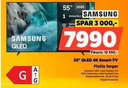 POWER 55 QLED 4K Smart-TV, NOK 7990 tilbud