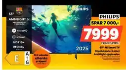 POWER 65 4K Smart TV, NOK 7999 tilbud