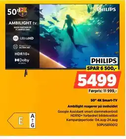 POWER 50 4K Smart-TV, NOK 5499 tilbud