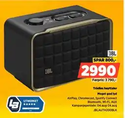 POWER Trådløs høyttaler, NOK 2990 tilbud