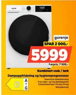 POWER Kombinert vask / tørk, NOK 5999 tilbud