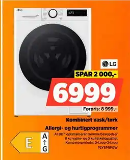 POWER Kombinert vask/tørk, NOK 6999 tilbud