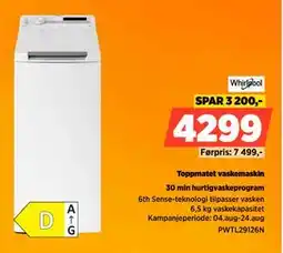 POWER Toppmatet vaskemaskin, NOK 4299 tilbud