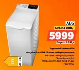 POWER Toppmatet vaskemaskin, NOK 5999 tilbud