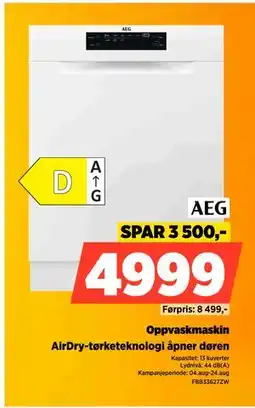 POWER Oppvaskmaskin, NOK 4999 tilbud