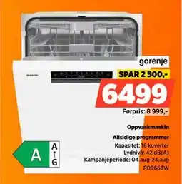 POWER Oppvaskmaskin, NOK 6499 tilbud