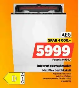 POWER Integrert oppvaskmaskin, NOK 5999 tilbud