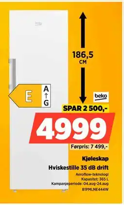 POWER Kjøleskap, NOK 4999 tilbud