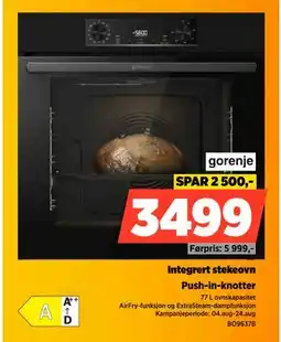 POWER Integrert stekeovn, NOK 3499 tilbud