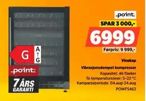 POWER Vinskap, NOK 6999 tilbud