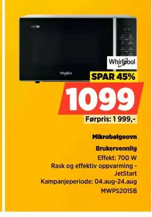 POWER Mikrobølgeovn, NOK 1099 tilbud