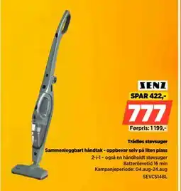 POWER Trådløs støvsuger, NOK 777 tilbud