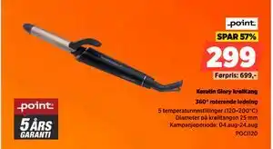 POWER Keratin Glory krølltang, NOK 299 tilbud