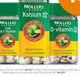 Vitusapotek Möller's Pharma D-vitamin 20 mcg, NOK 101.5 tilbud