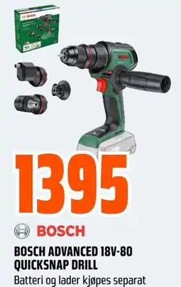 Coop Obs BOSCH BOSCH ADVANCED 18V-80 QUICKSNAP DRILL tilbud
