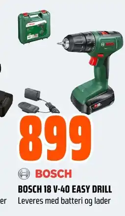 Coop Obs BOSCH 18 V-40 EASY DRILL Leveres med batteri og lader tilbud