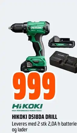 Coop Obs HIKOKI DS18DA DRILL Leveres med 2 stk 2,0Ah batterier tilbud