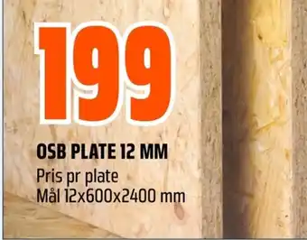 Coop Obs OSB PLATE 12 MM Pris pr plate tilbud