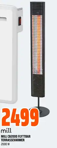 Coop Obs MILL CB2000 FLYTTBAR TERRASSEVARMER 2000 W tilbud