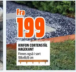 Coop Obs KRIFON CORTENSTÅL HAGEKANT tilbud