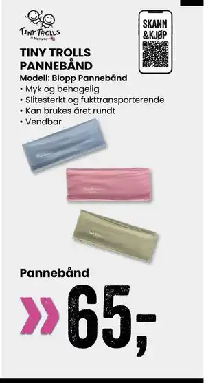 Sport Outlet TINY TROLLS PANNEBÅND, NOK 65 tilbud