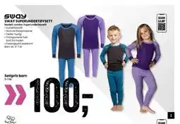 Sport Outlet SWAY SUPERUNDERTØYSETT, NOK 100 tilbud