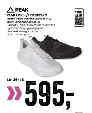 Sport Outlet PEAK LØPE-/FRITIDSSKO, NOK 595 tilbud