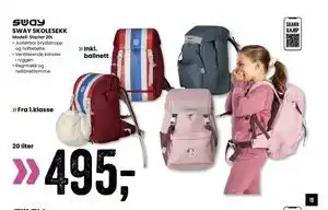 Sport Outlet SWAY SKOLESEKK, NOK 495 tilbud