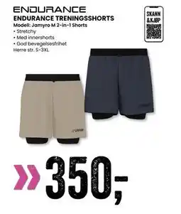 Sport Outlet ENDURANCE TRENINGSSHORTS, NOK 350 tilbud