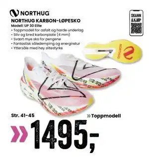 Sport Outlet NORTHUG KARBON-LØPESKO, NOK 1495 tilbud