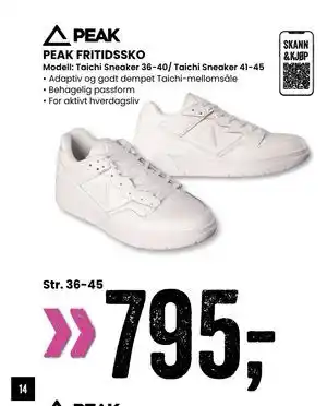 Sport Outlet PEAK FRITIDSSKO, NOK 795 tilbud