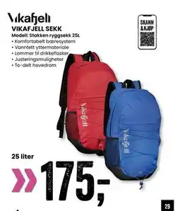 Sport Outlet VIKAFJELL SEKK, NOK 175 tilbud