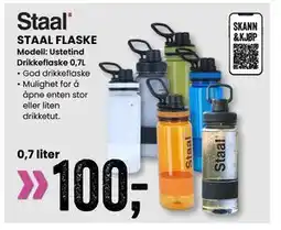 Sport Outlet STAAL FLASKE, NOK 100 tilbud