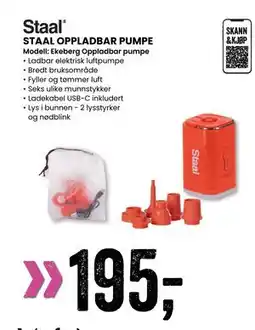 Sport Outlet STAAL OPPLADBAR PUMPE, NOK 195 tilbud
