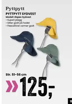 Sport Outlet PYTTPYTT SYDVEST, NOK 125 tilbud